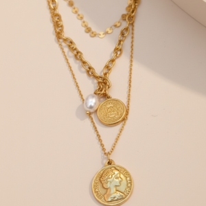 Alternative view of Collier LOUIZA triplé