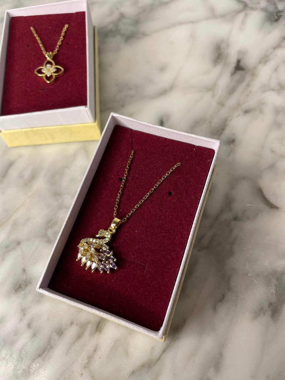 Collier SWAN عقد البجعة MOVE acier inoxydable dorée