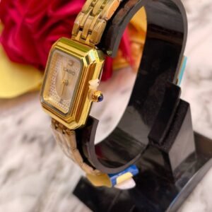 Alternative view of Montre Femme Rectangulaire – GRACE GOLD & WHITE