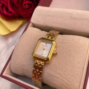 Montre Femme Rectangulaire – GRACE GOLD & WHITE