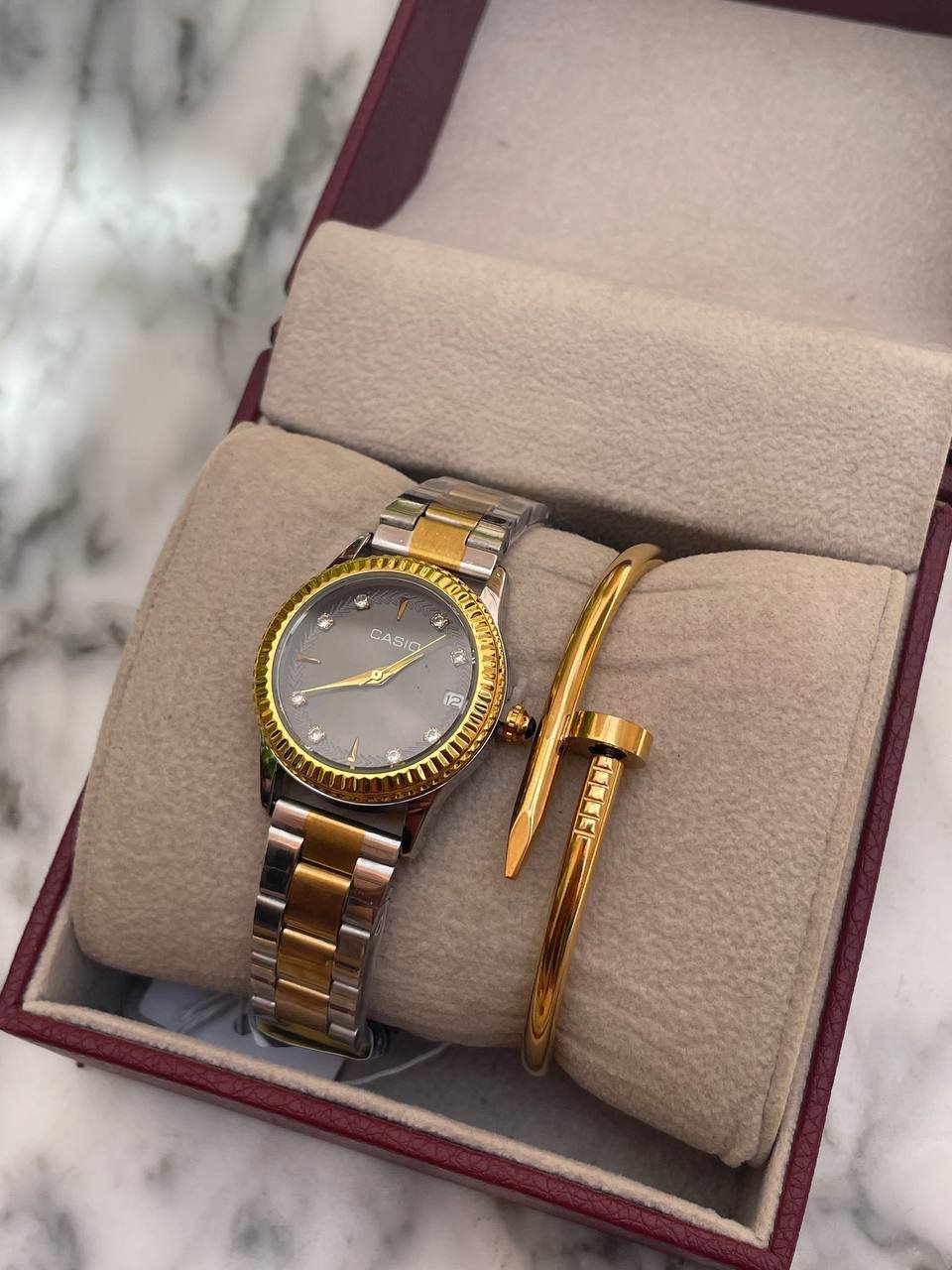 PACK 0006 Montre SOYA GOLD SILVER & BLACK + BRACELET