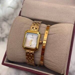 PACK 0003 Montre – GRACE GOLD & WHITE + Bracelet