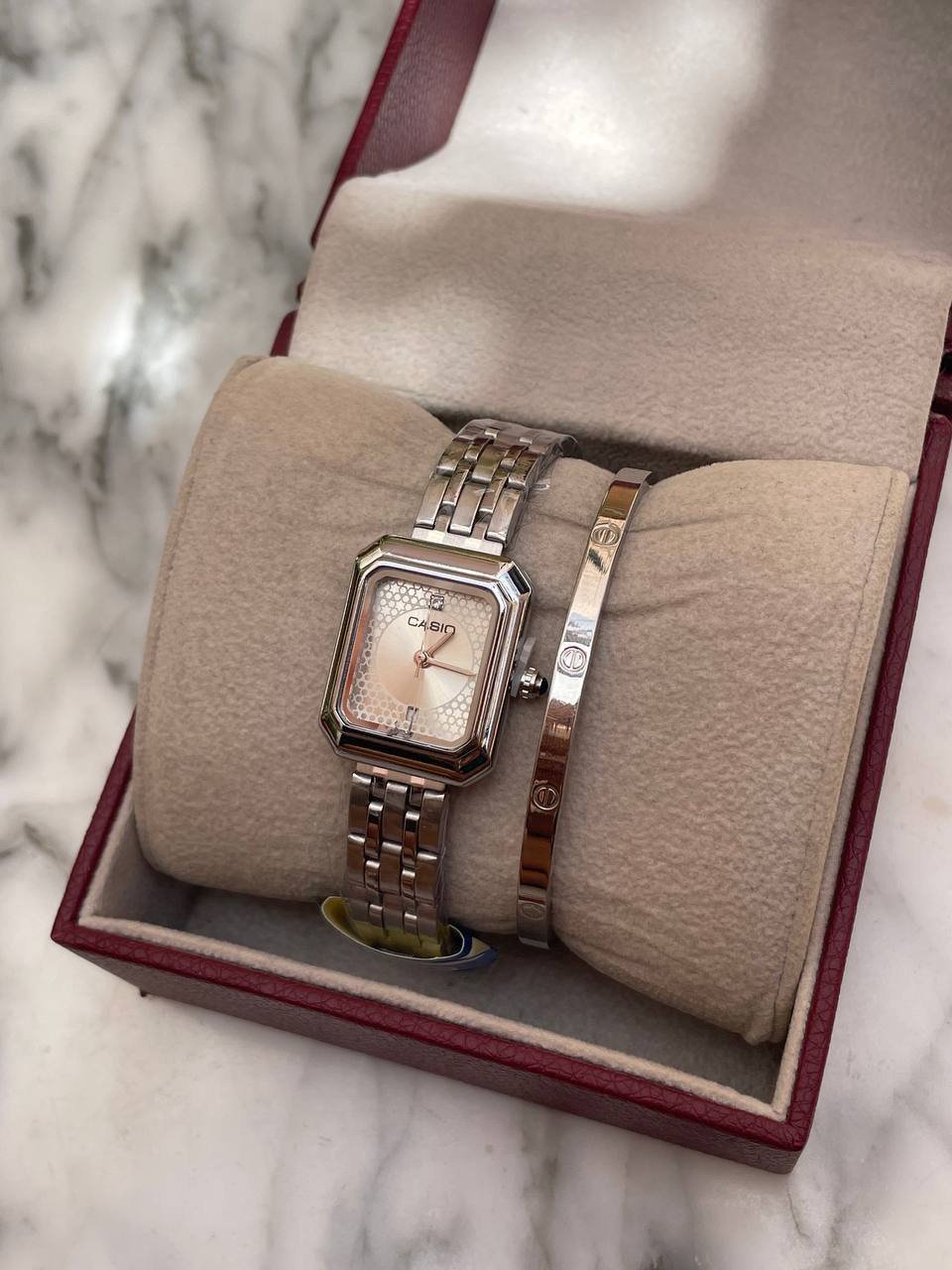 PACK 0005 Montre – GRACE SILVER & WHITE + BRACELET